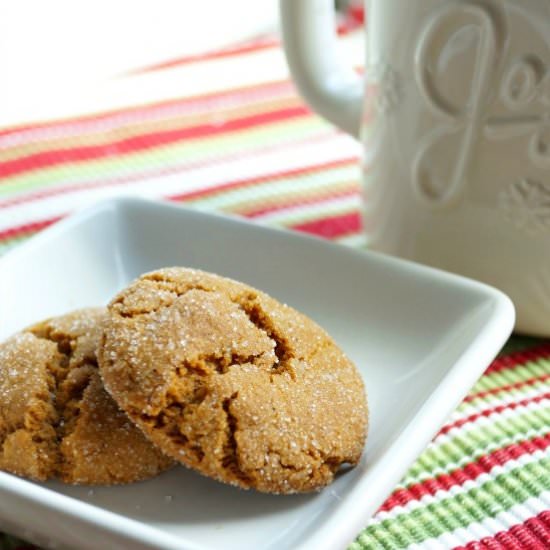 Soft and Chewy Ginger Snaps