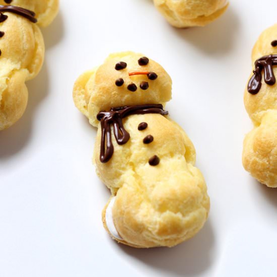 Snowman Cream Puffs