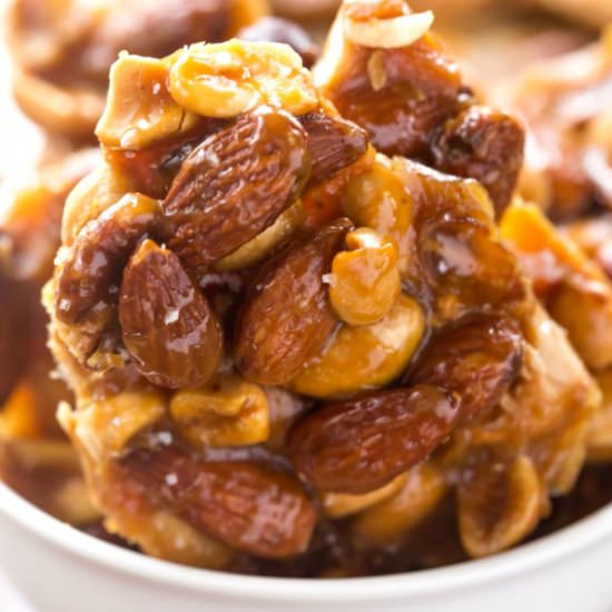 Salted Vanilla Caramel Nut Brittle