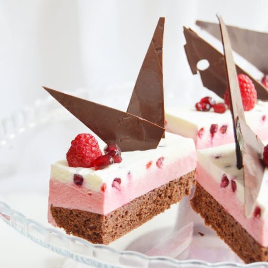 Raspberry Pomegranate Entremets