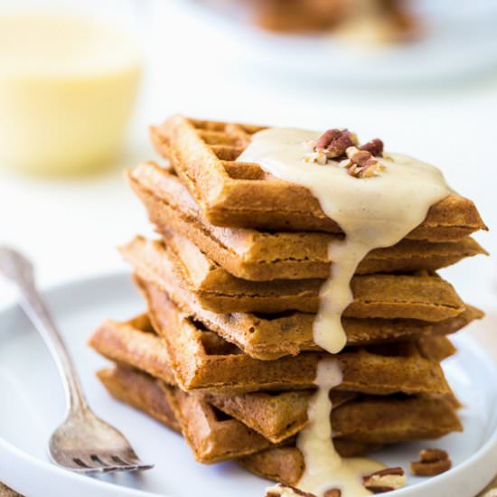 Whole Wheat Eggnog Waffles
