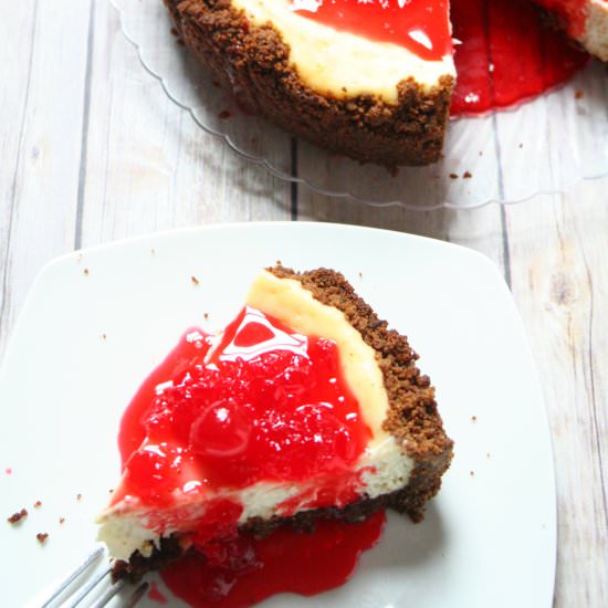 Gingersnap Cherry Cheesecake