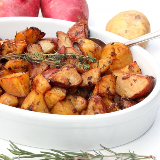 Balsamic and Herbs Roasted Potatoes