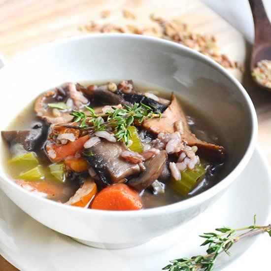 Wild Rice and Mushroom Soup