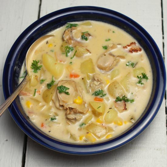 Oyster and Corn Chowder