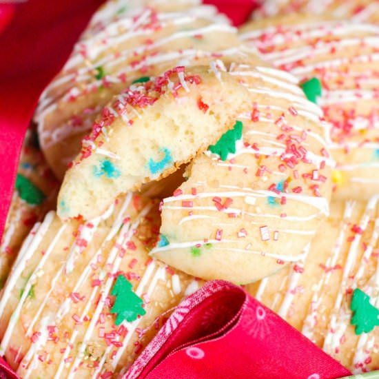 Eggnog Funfetti Cake Cookies