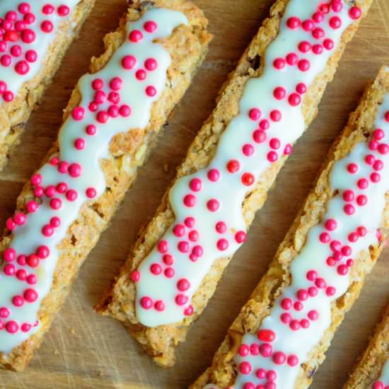 White Chocolate Eggnog Biscotti
