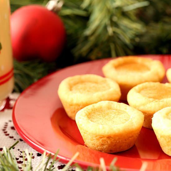 Eggnog Sugar Cookie Cups