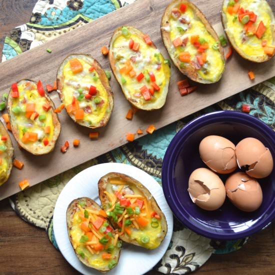 Quiche Stuffed Potato Skin