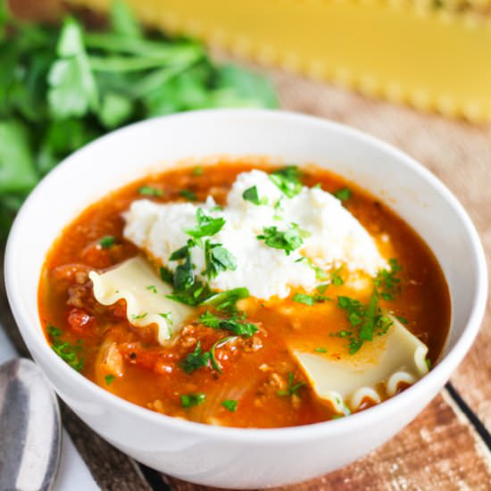 Lasagna Soup