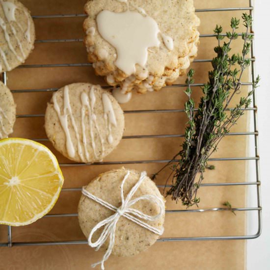Lemon Thyme Shortbread Cookies