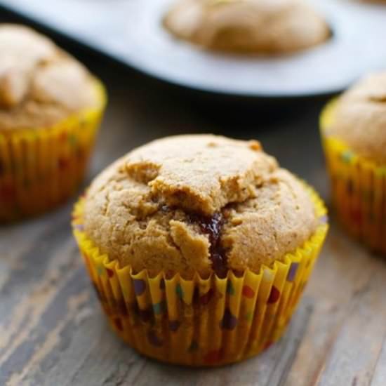 Almond Butter and Jelly Muffins