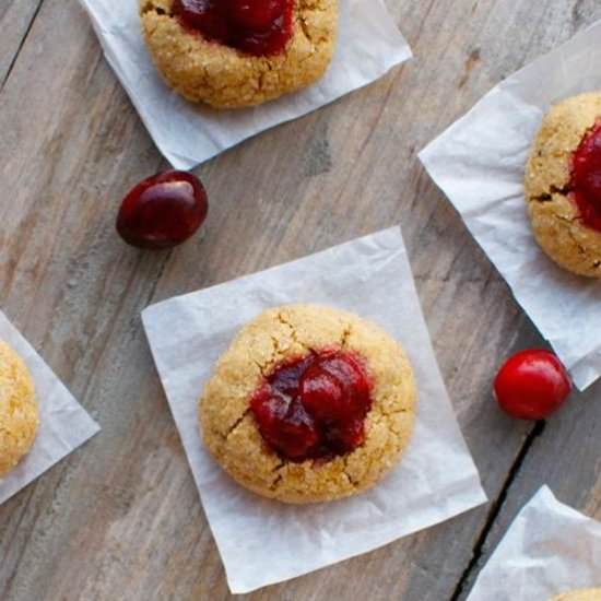 Almond Butter Thumbprint Cookies