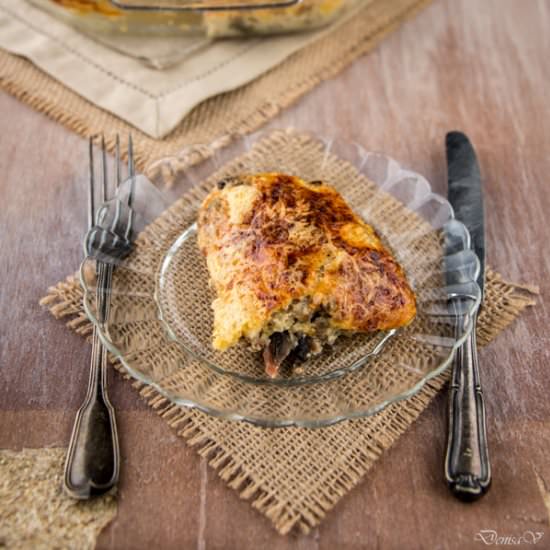 Bacon and Mushroom Gratin