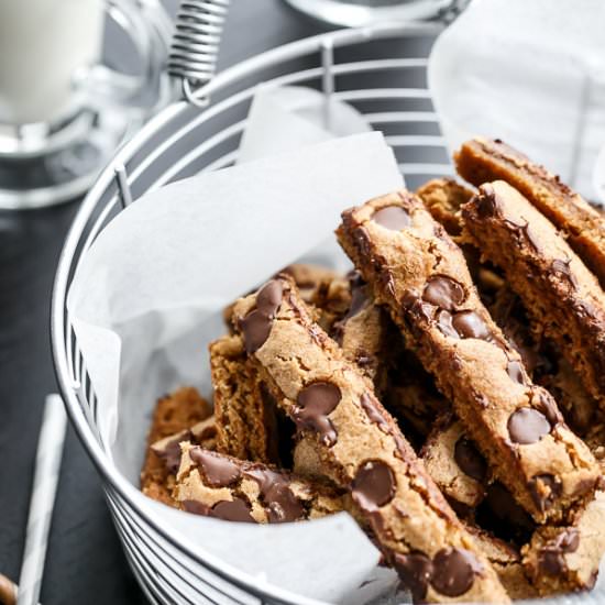 Low Fat Choc Chip Cookie Sticks