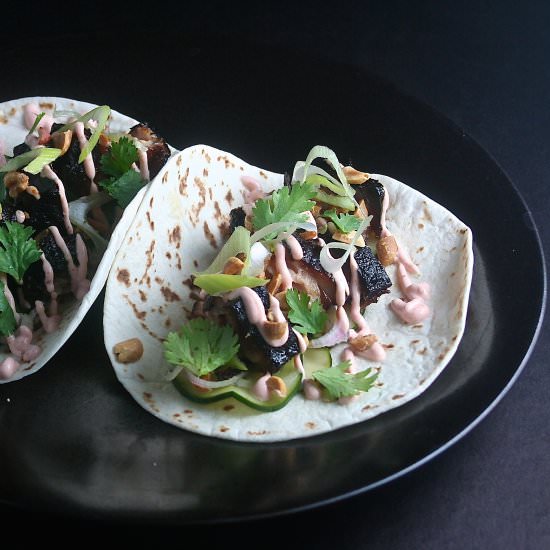 Korean Pork Belly Tacos