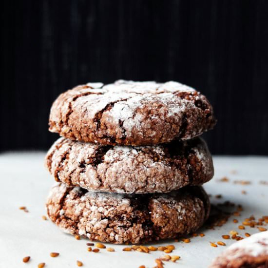 Ghriba – Cocoa Sesame Biscuits