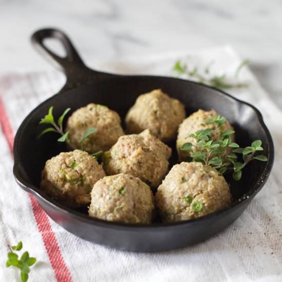 Pork Quinoa Meatballs