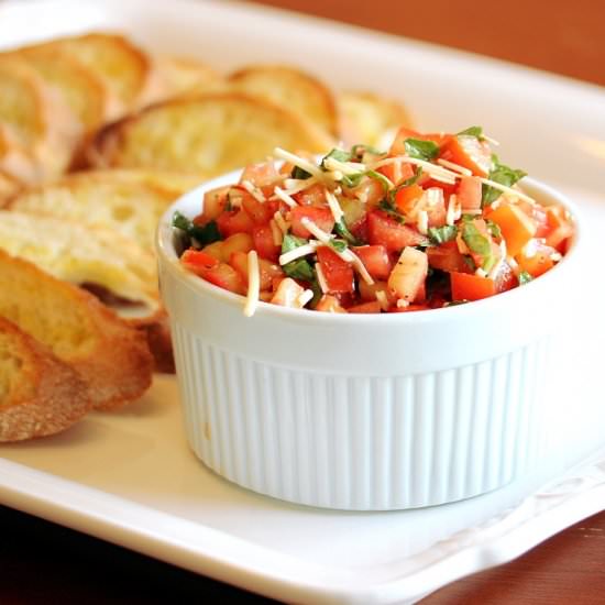 Tomato Bruschetta on Crostini