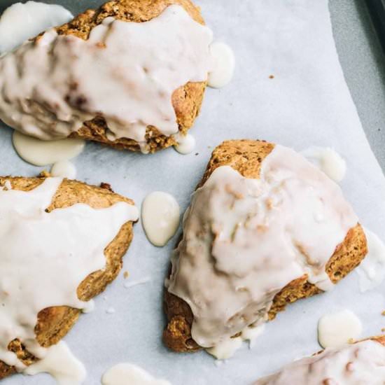 Maple Glazed Gingerbread Scones