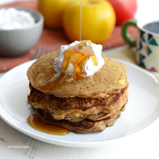 Apple Cinnamon Oat Pancakes