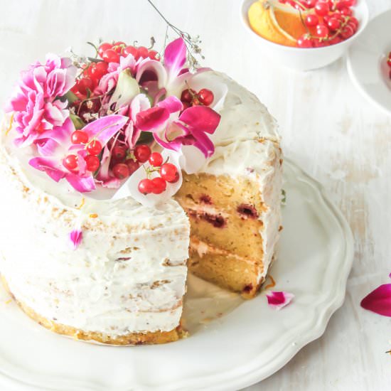 White Chocolate Raspberry Cake