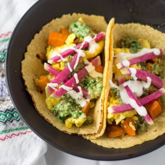 Green Mole Tacos