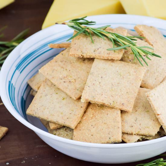 Rosemary White Cheddar Crackers