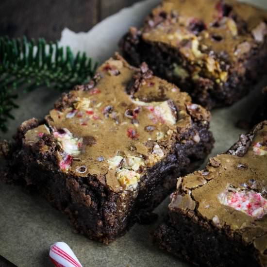 Peppermint Bark Brownies