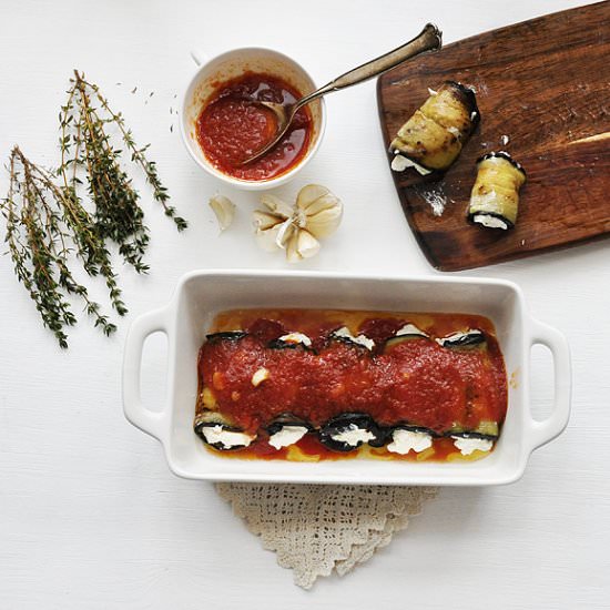 Eggplant Involtini with Ricotta