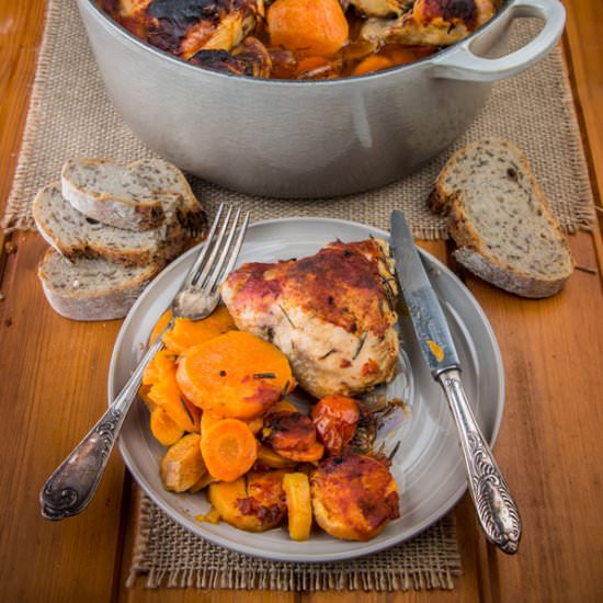 Chicken with sweet potatoes
