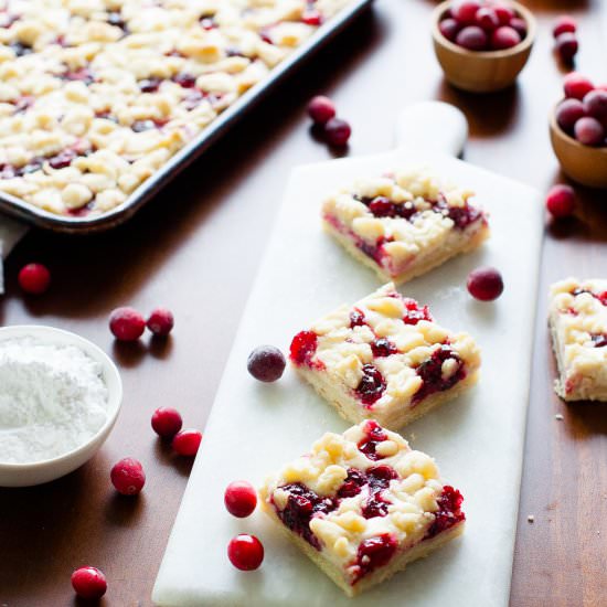 Cranberry Cheesecake Shortbread Bar