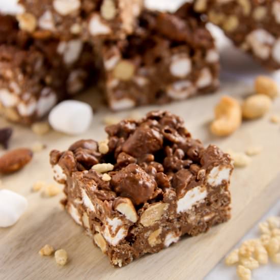 Rocky Road Krispies Bars