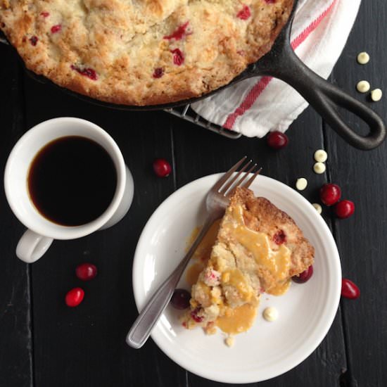Cranberry Orange Skillet Cake with