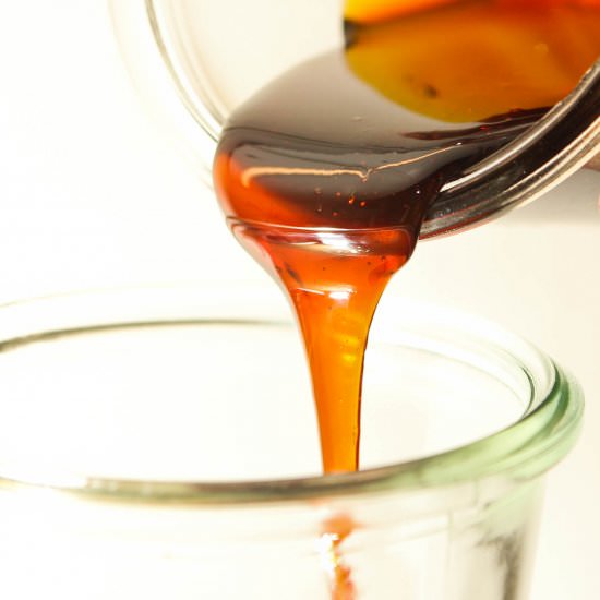 Caramelized apple vinegar syrup