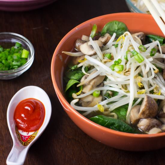 Vegan Mushroom Noodle Soup