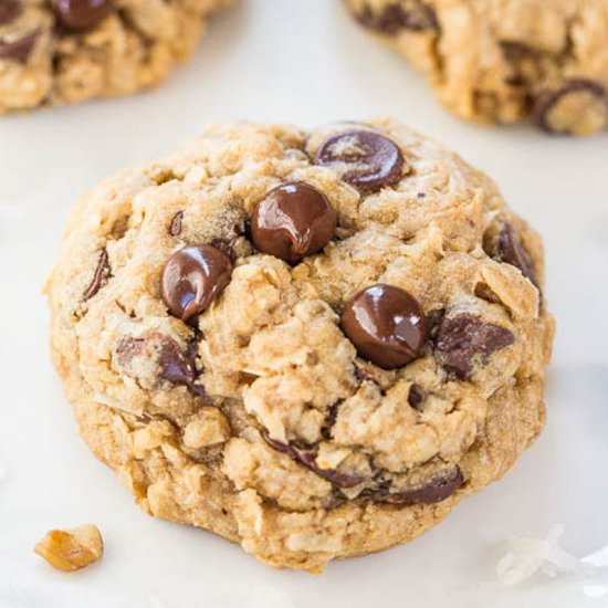 Loaded Oatmeal Choc Chip Cookies