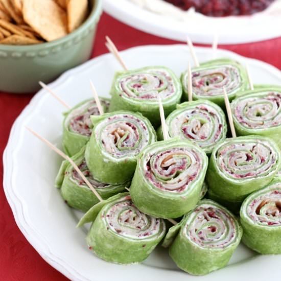 Cranberry Turkey Pinwheels