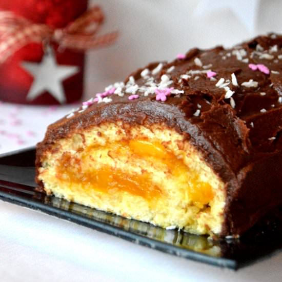 Christmas Chocolate Mango Yule Log