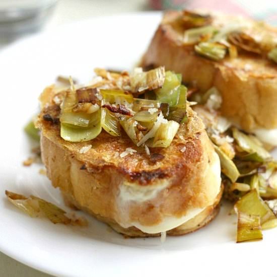 Leek and Cheese French Toast