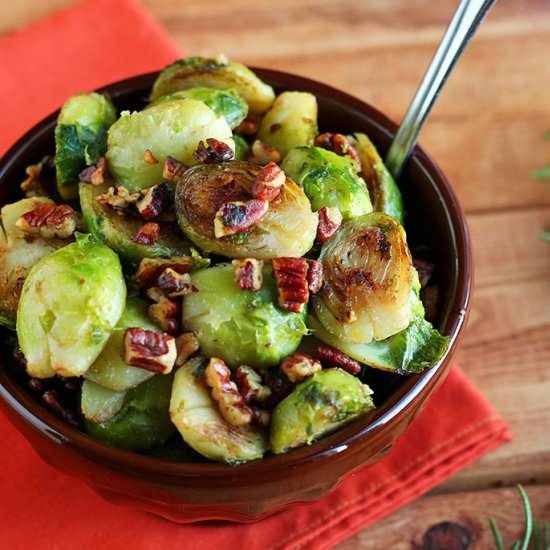 Pecan Butter Brussels Sprouts