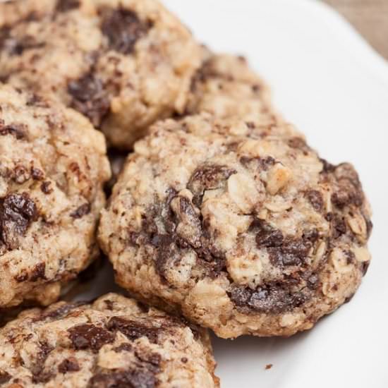 Dark Chocolate Oatmeal Cookies