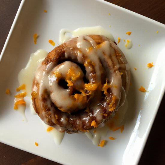 Orange Gingerbread Cinnamon Rolls