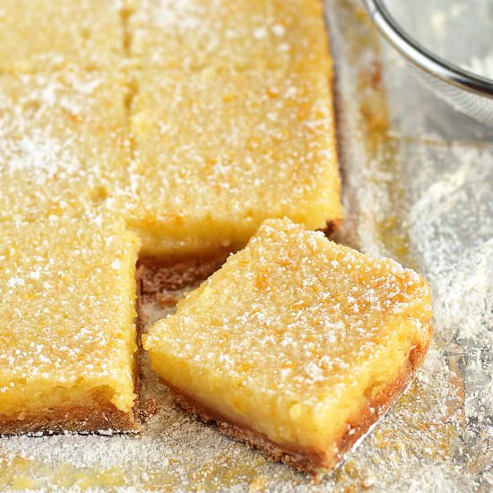 Whole Meyer Lemon Bars