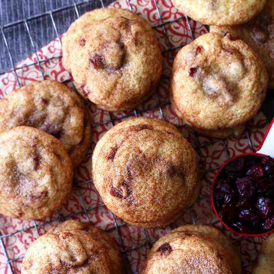 Cranberry Orange Snickerdoodles