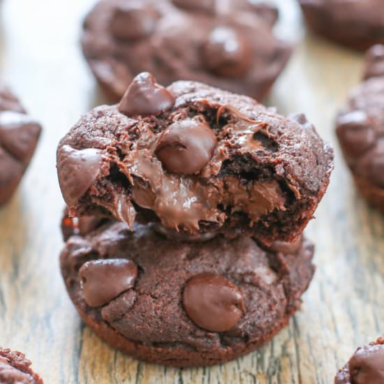 Nutella Lava Chocolate Cookies
