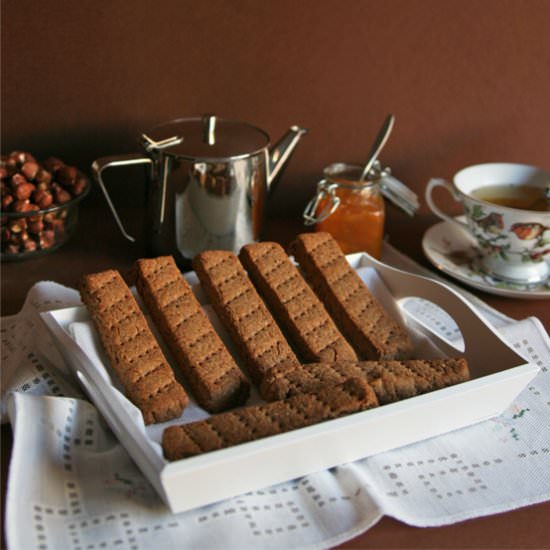 Hazelnut Shortbread Fingers