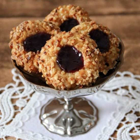 Hazelnut Raspberry Thumbprints