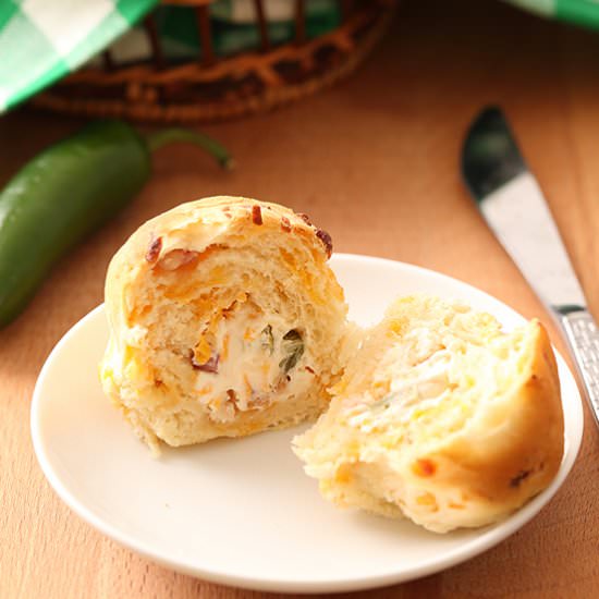 Jalapeno Popper Stuffed Dinner Roll