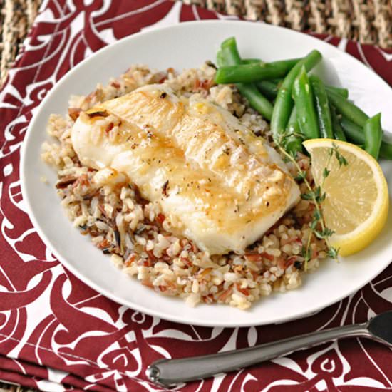 Lemon & Thyme Pan-Seared Cod